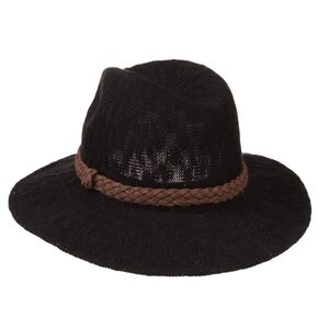 San Diego Hat Company Black Hat with Brown Band
